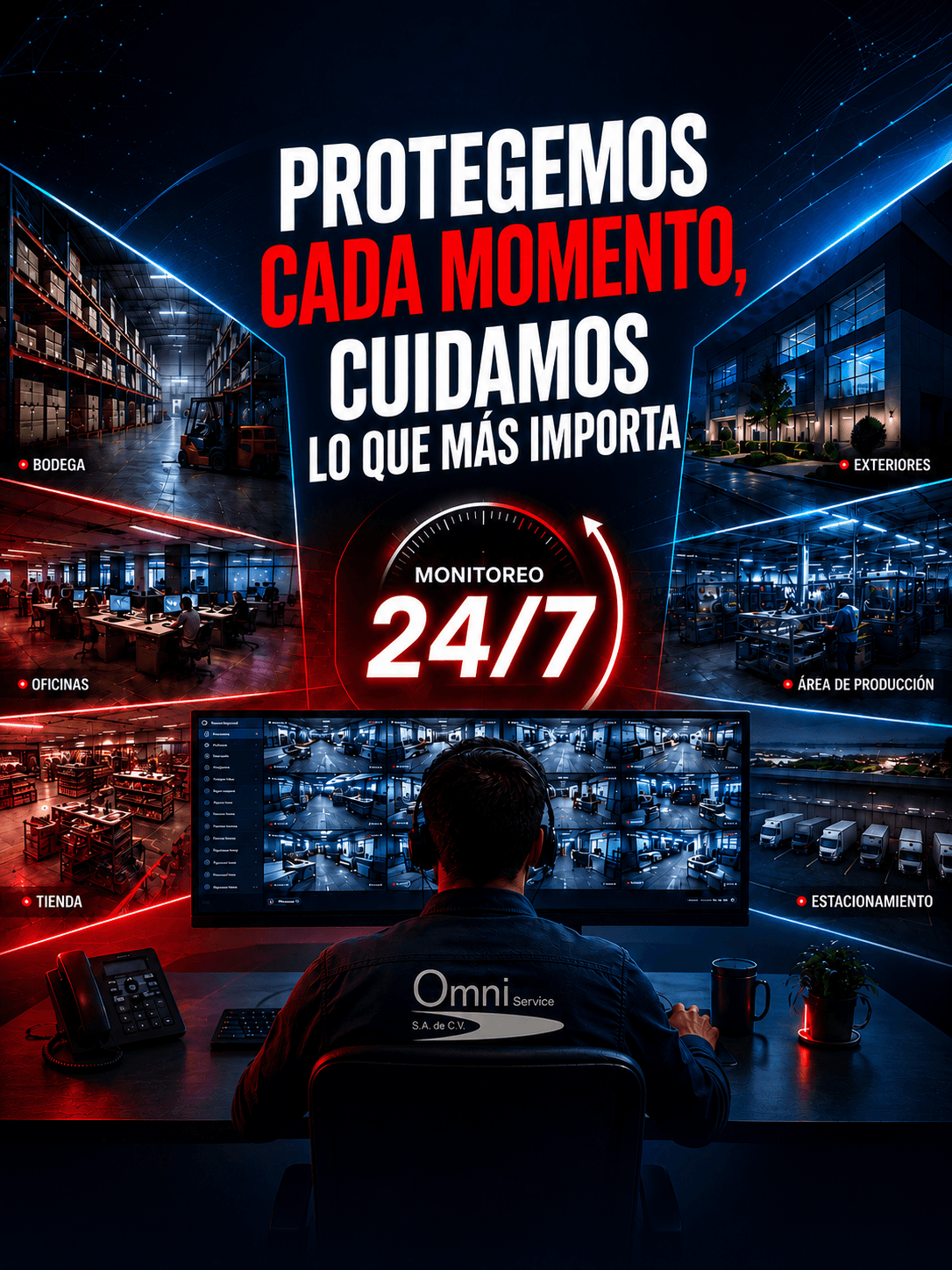 Monitoreo 24/7 seguridad El Salvador