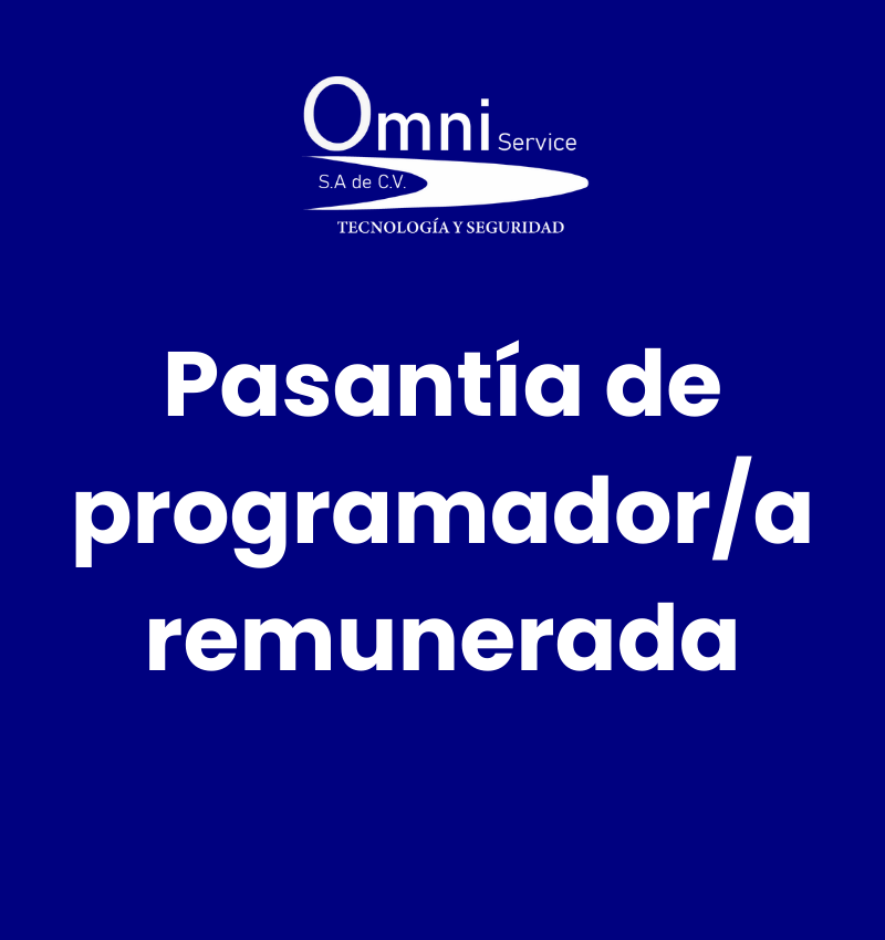 Pasantía de programador/a remunerada